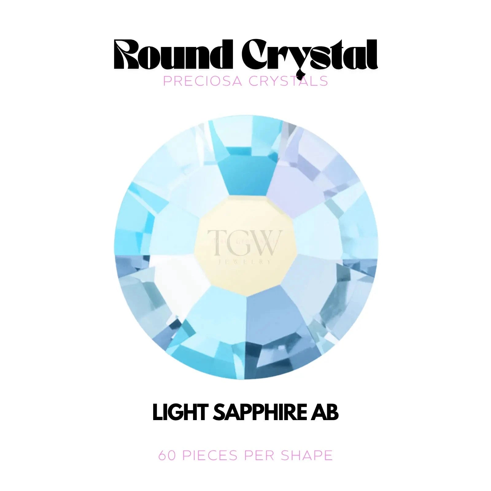 PRECIOSA - LIGHT SAPPHIRE AB STRASS DENTAIRES Tooth Gems World 