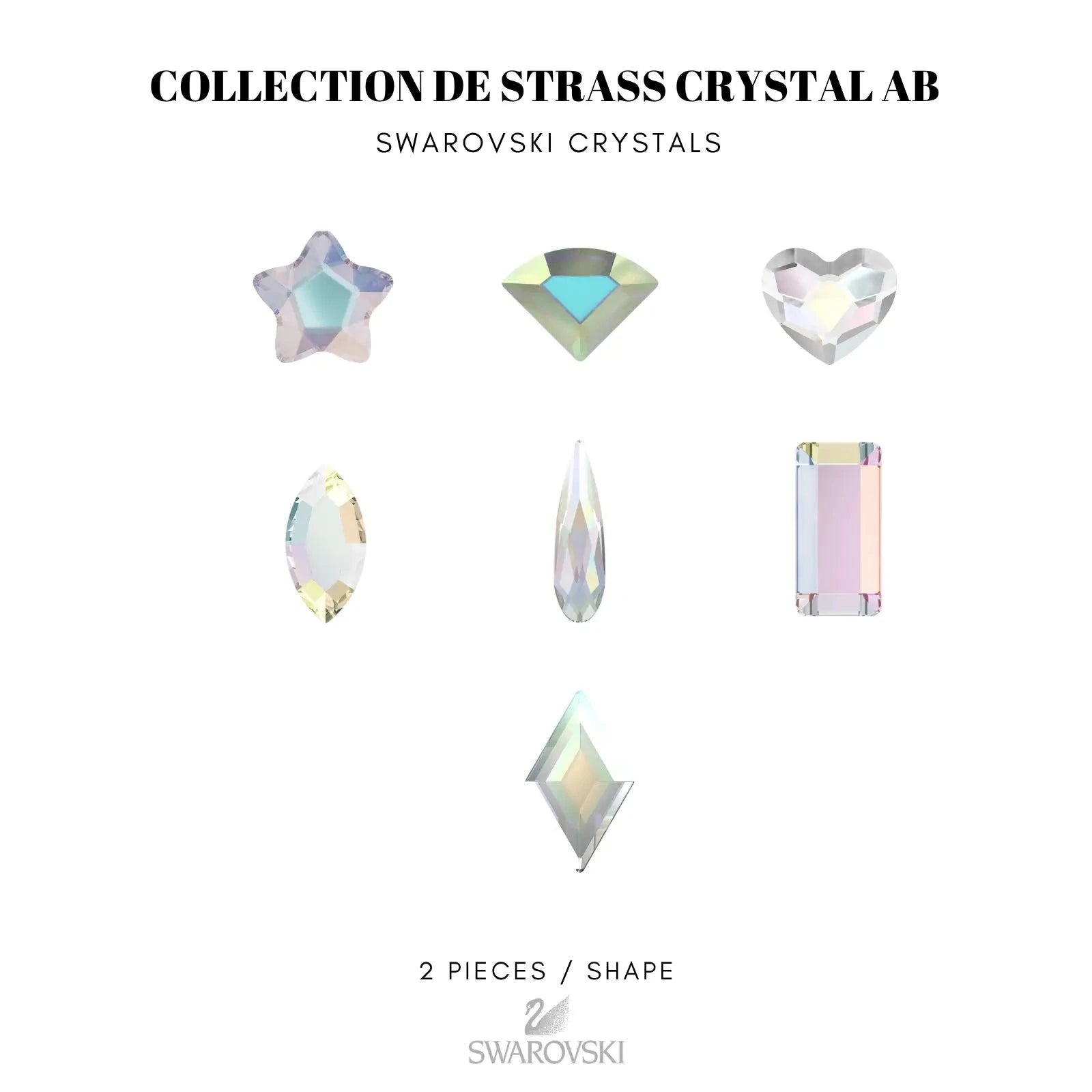 COLLECTION FORMES CRYSTAL AB - SWAROVSKI STRASS DENTAIRES Tooth Gems World 