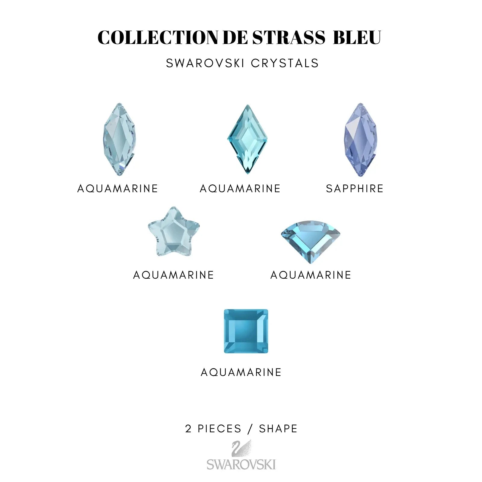 COLLECTION FORMES BLEUES - SWAROVSKI STRASS DENTAIRES Tooth Gems World 