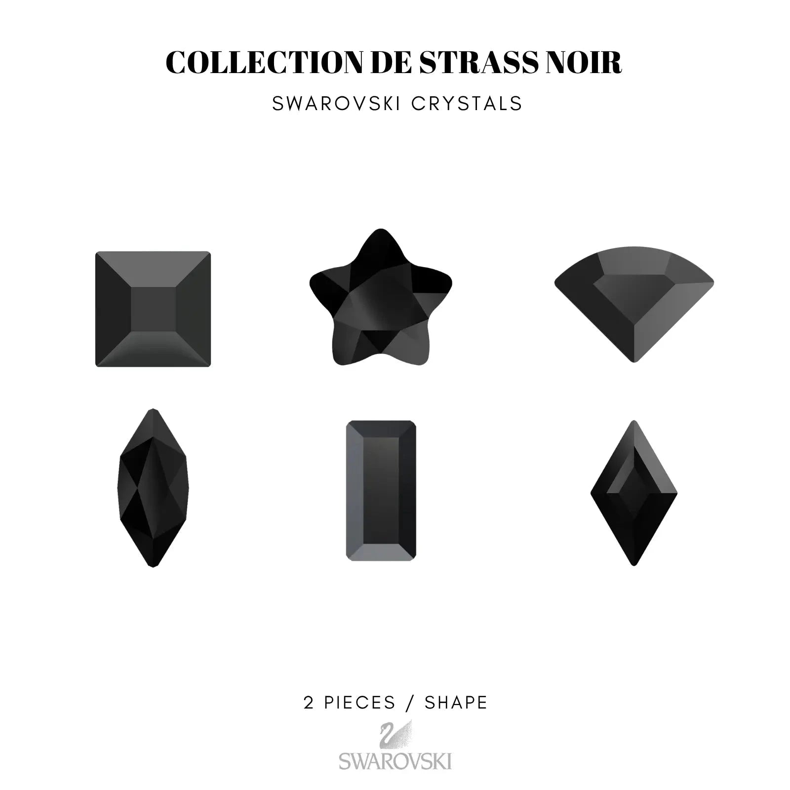 COLLECTION FORMES NOIRES - SWAROVSKI STRASS DENTAIRES Tooth Gems World 