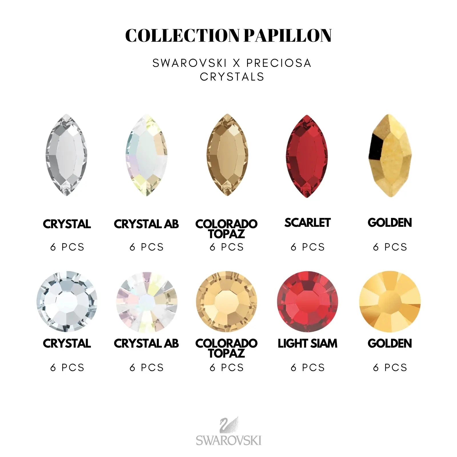 COLLECTION PAPILLON EDITION - SWAROVSKI x PRECIOSA STRASS DENTAIRES Tooth Gems World 
