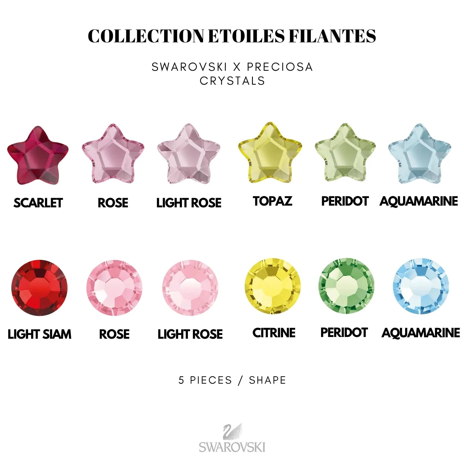 COLLECTION ÉTOILES FILANTES - SWAROVSKI x PRECIOSA STRASS DENTAIRES Tooth Gems World 