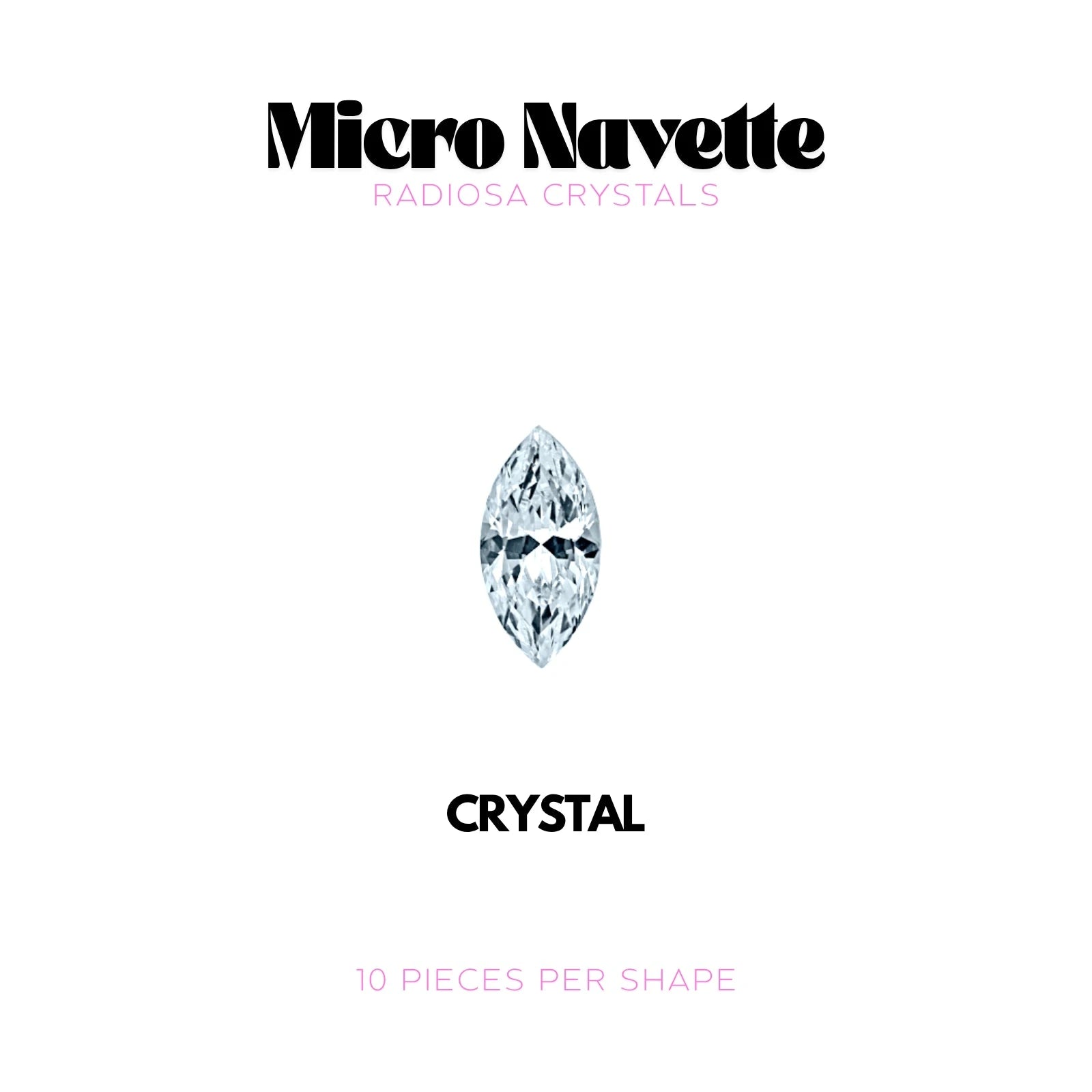 MICRO NAVETTE - RADIOSA CRYSTALS Tooth Gems World Crystal 