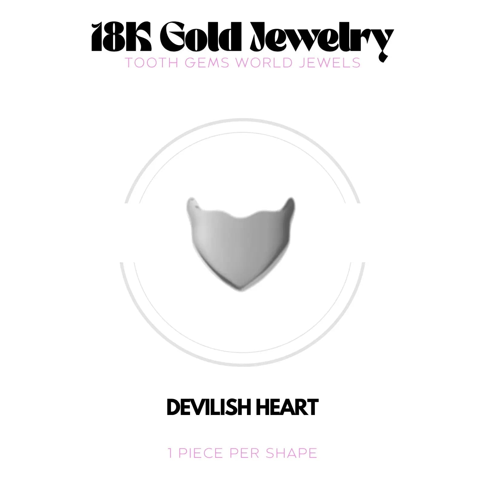 COEUR DIABOLIQUE OR 18K BIJOU EN OR 18K Tooth Gems World 