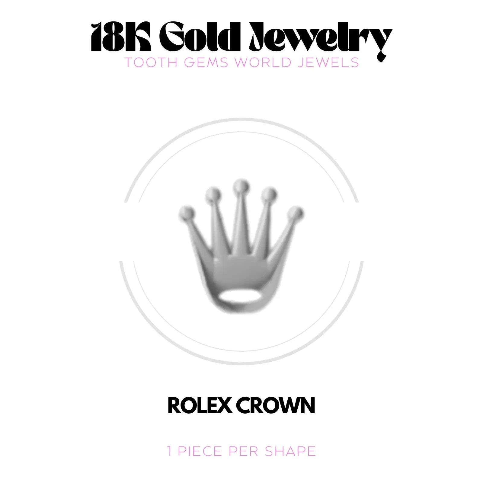 COURONNE ROLEX OR 18K BIJOU EN OR 18K Tooth Gems World 