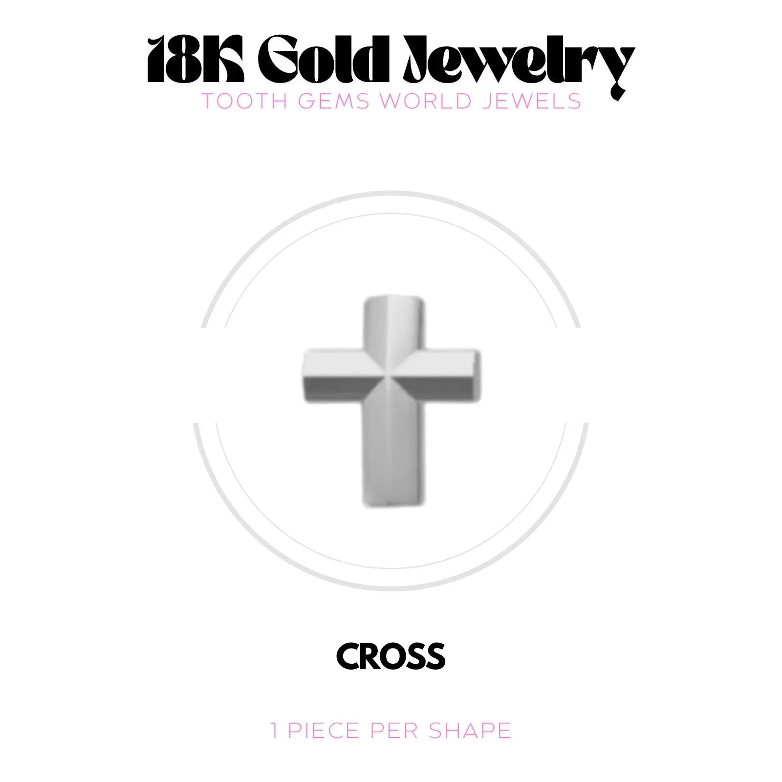 CROIX OR 18K BIJOU EN OR 18K Tooth Gems World 