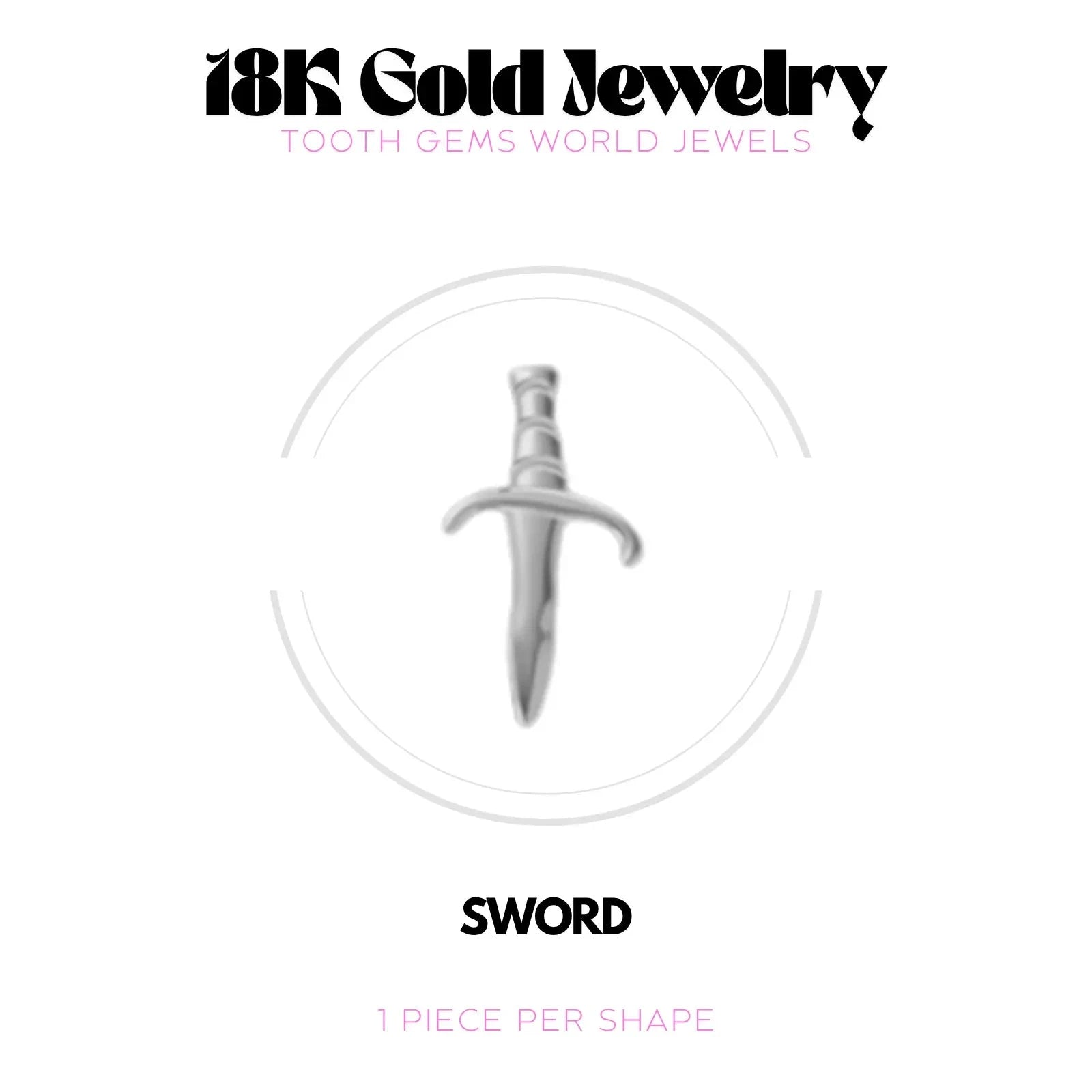 DAGUE OR 18K BIJOU EN OR 18K Tooth Gems World 