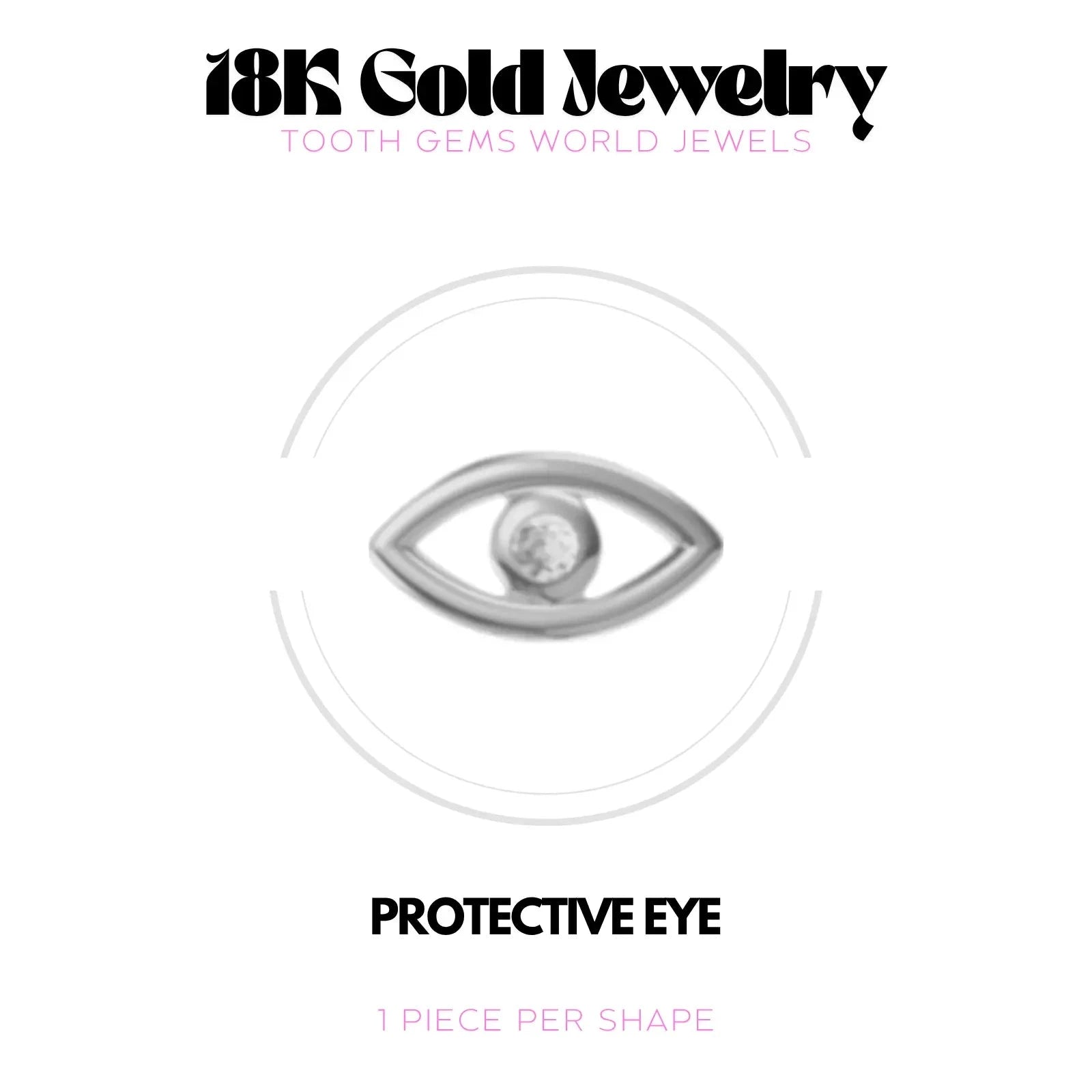 EVIL EYE OR 18K BIJOU EN OR 18K Tooth Gems World 