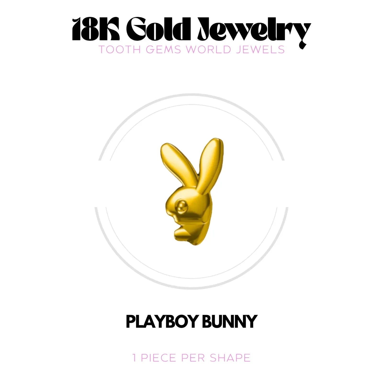 LAPIN OR 18K BIJOU EN OR 18K Tooth Gems World 
