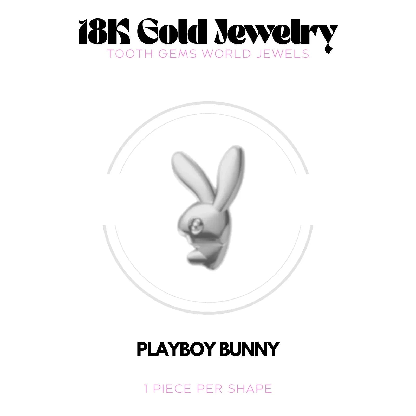 LAPIN OR 18K BIJOU EN OR 18K Tooth Gems World 