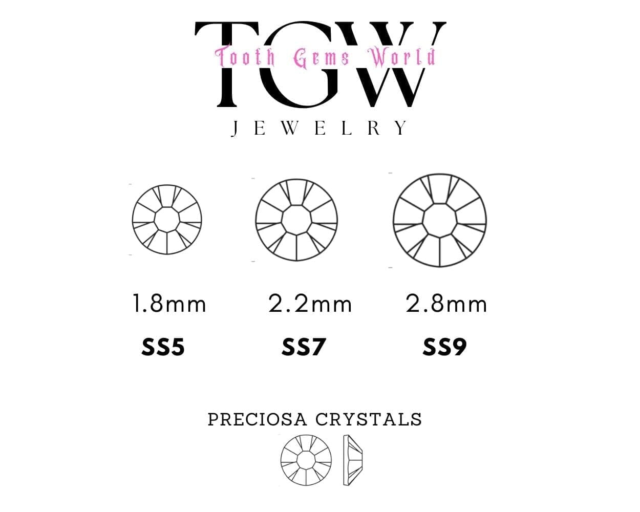 PRECIOSA - AQUA BOHEMICA AB STRASS DENTAIRES Tooth Gems World 