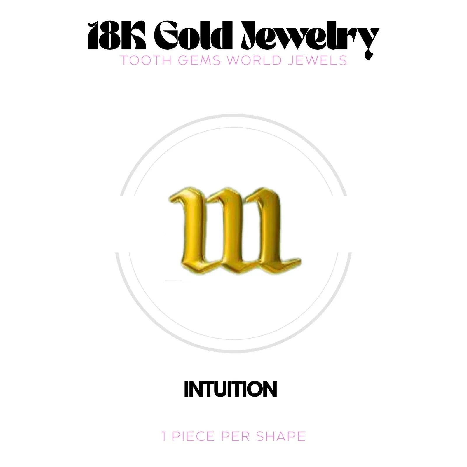 NUMÉRO DES ANGES 111 OR 18K BIJOU EN OR 18K Tooth Gems World 