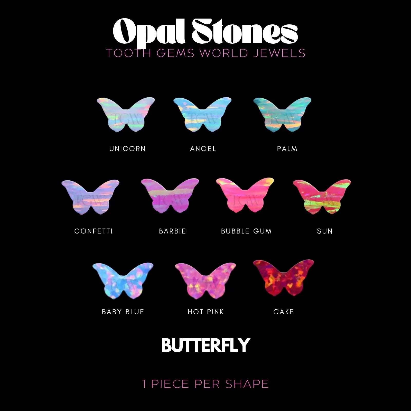 PAPILLON - OPALE BIJOU OPALE Tooth Gems World 