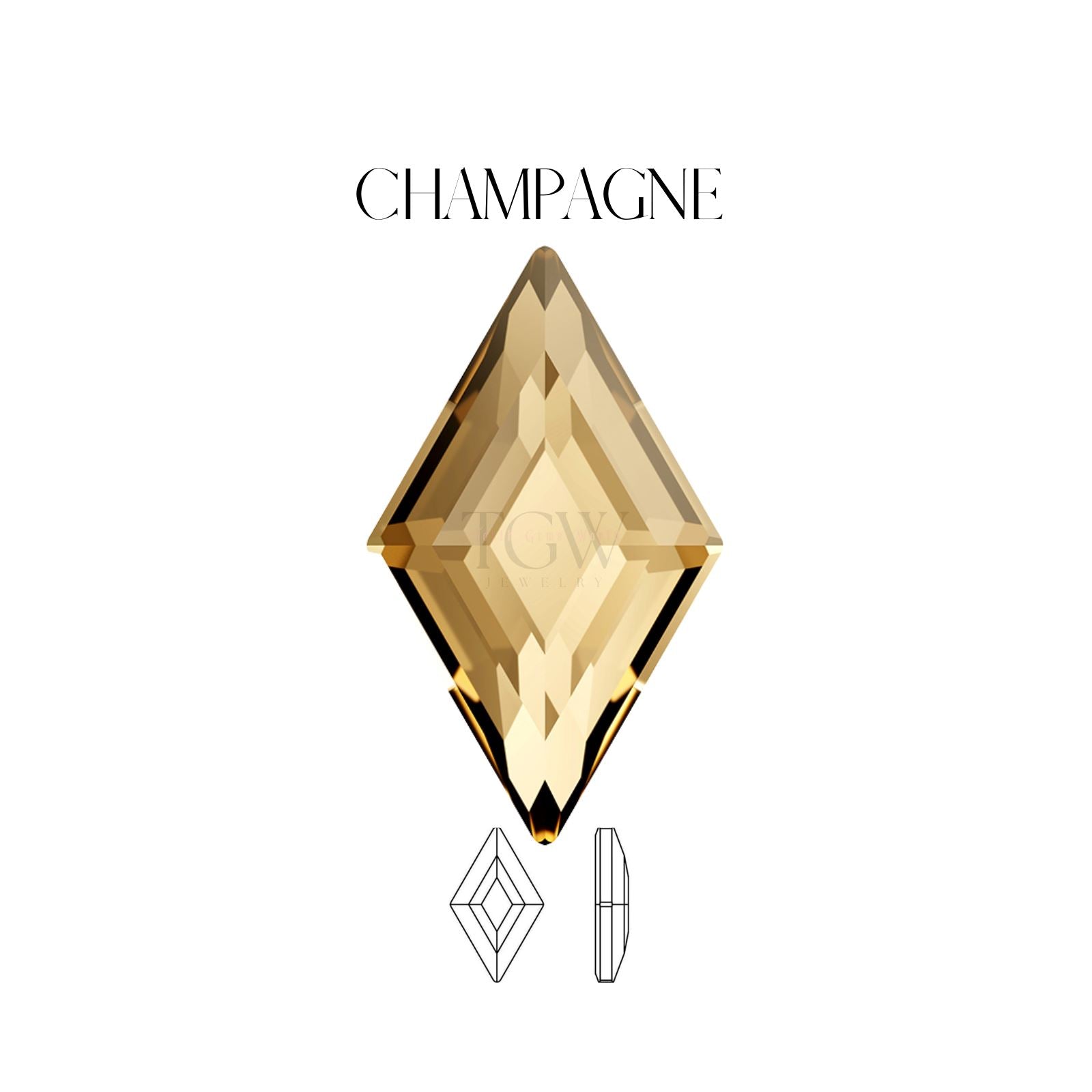 MINI LOSANGE - RADIOSA Tooth Gems World Champagne 