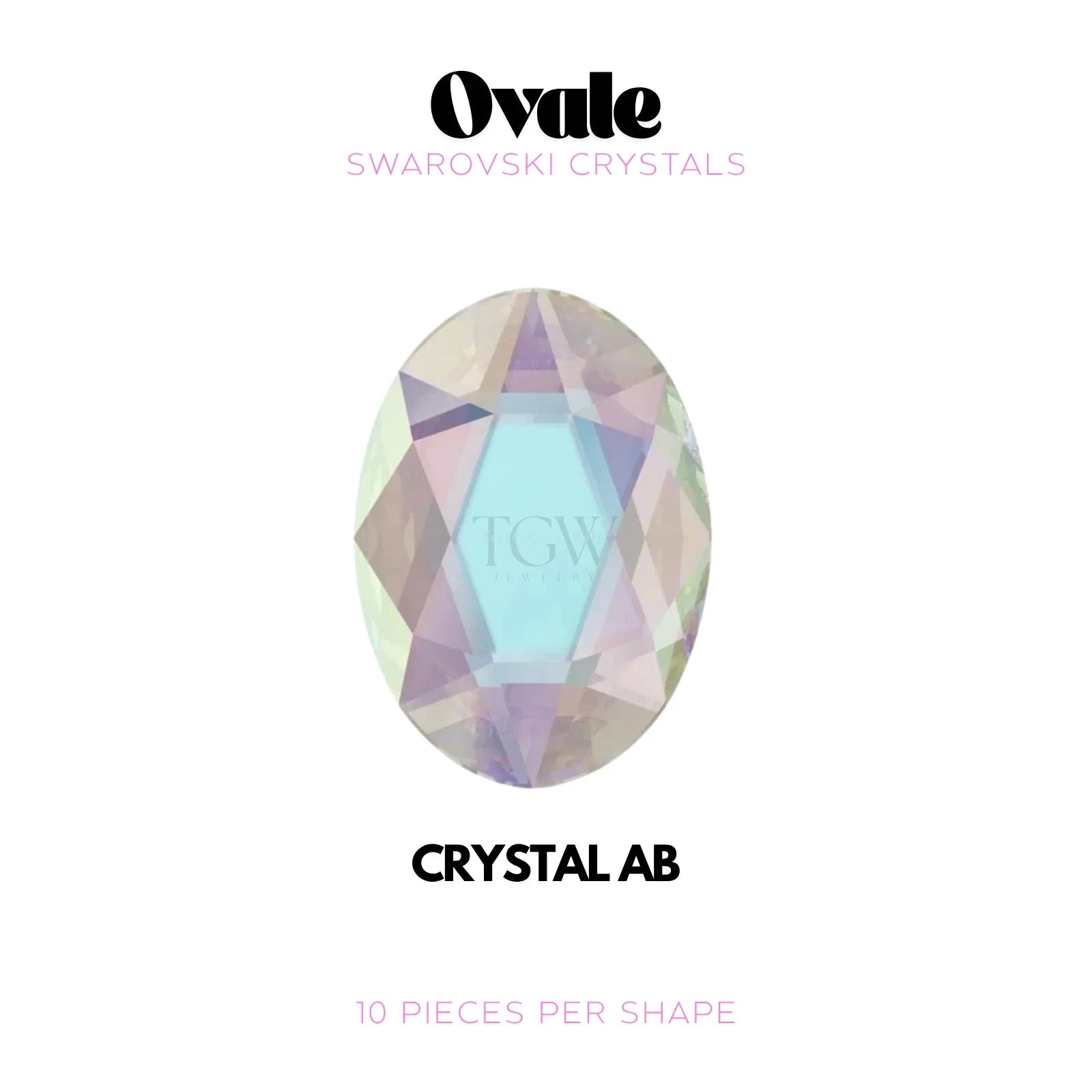 OVALE - SWAROVSKI Tooth Gems World Crystal AB 