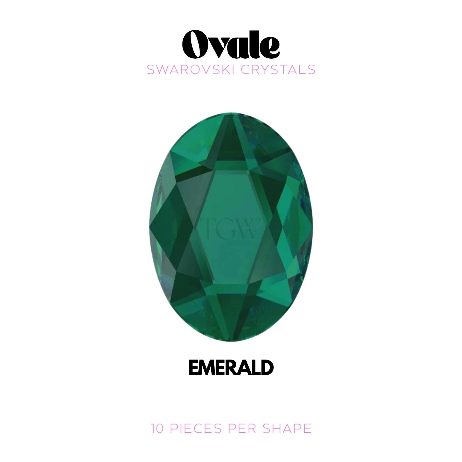 OVALE - SWAROVSKI Tooth Gems World Emerald 