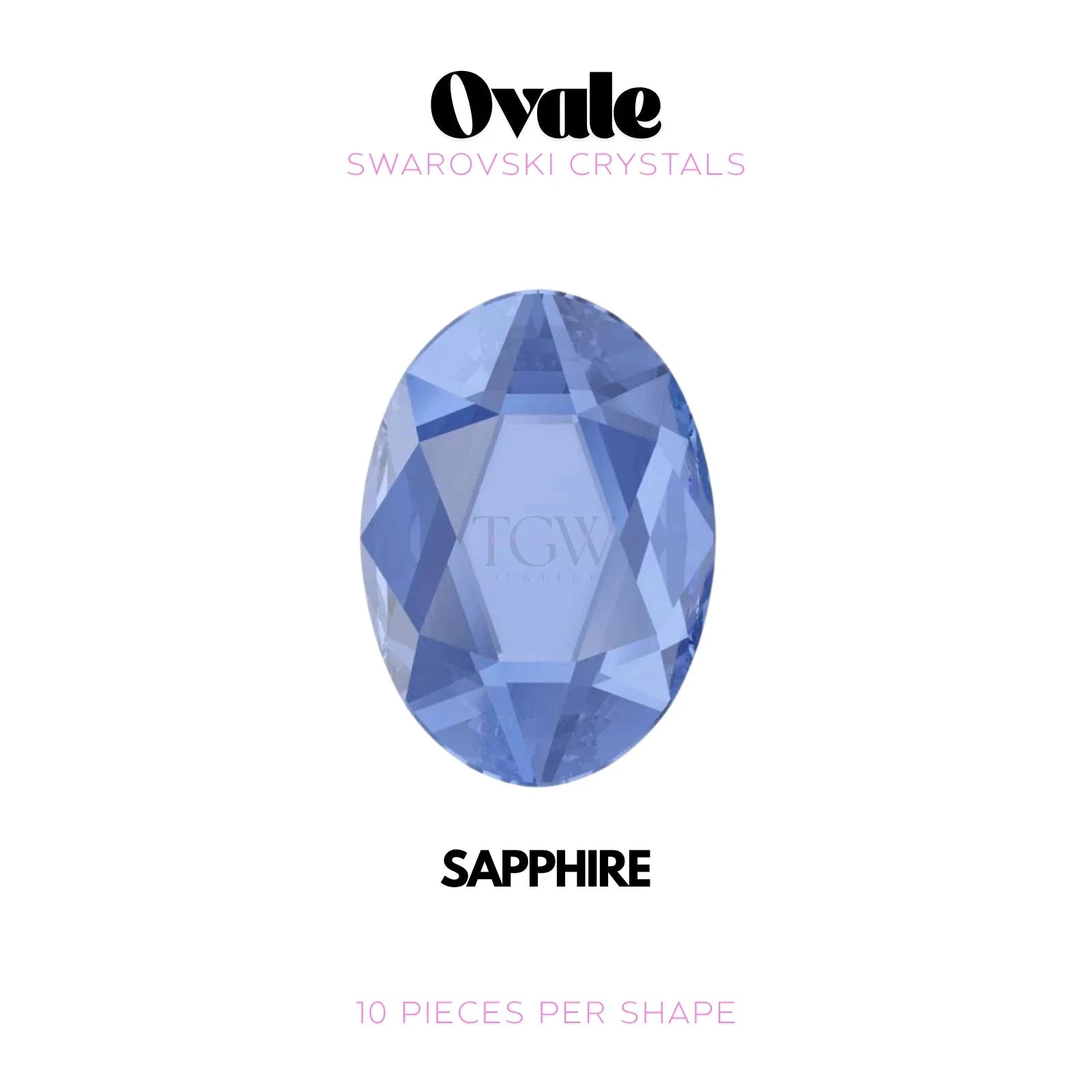 OVALE - SWAROVSKI Tooth Gems World Sapphire 