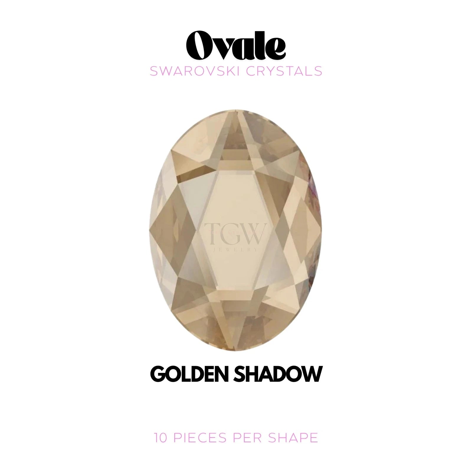 OVALE - SWAROVSKI Tooth Gems World Golden Shadow 