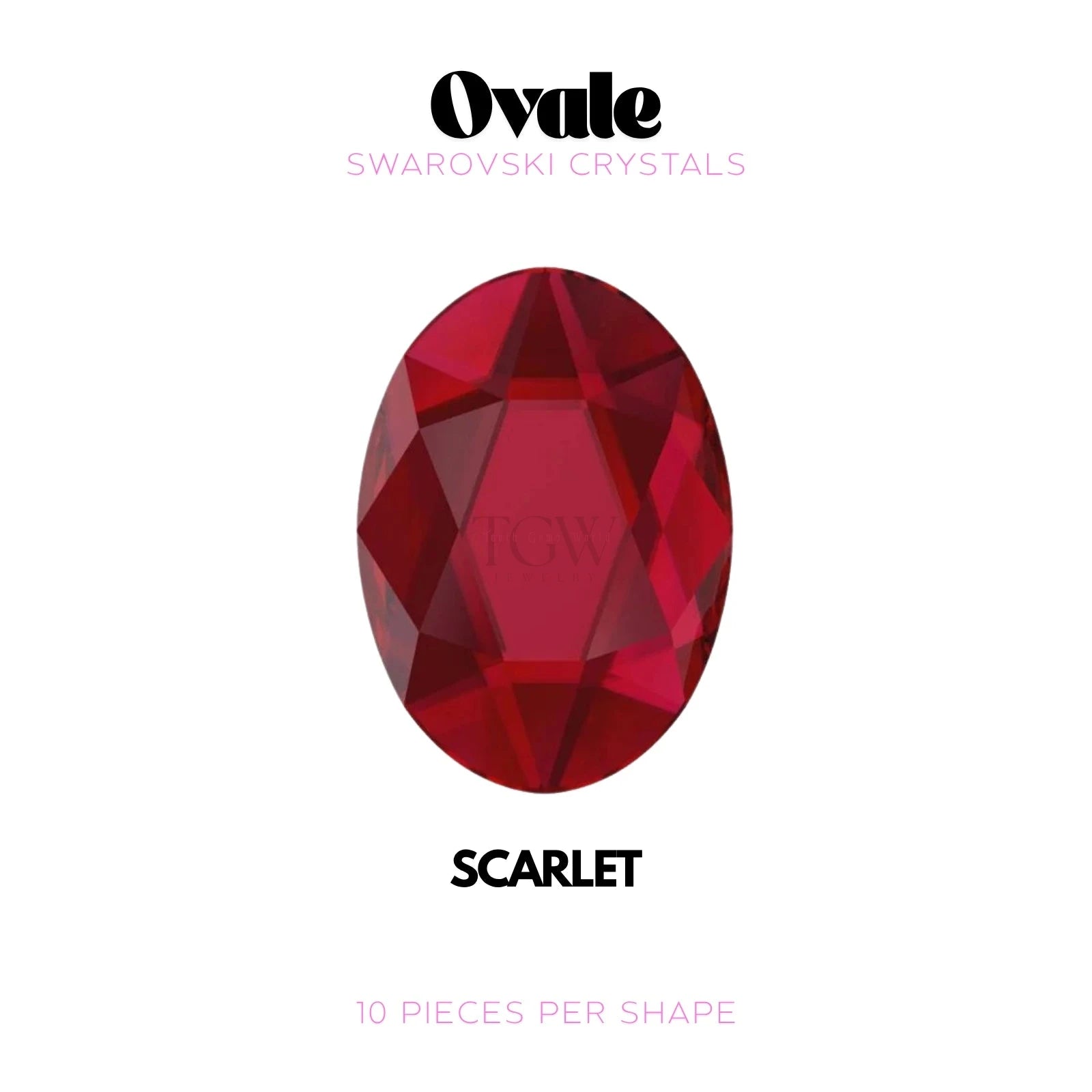OVALE - SWAROVSKI Tooth Gems World Scarlet 