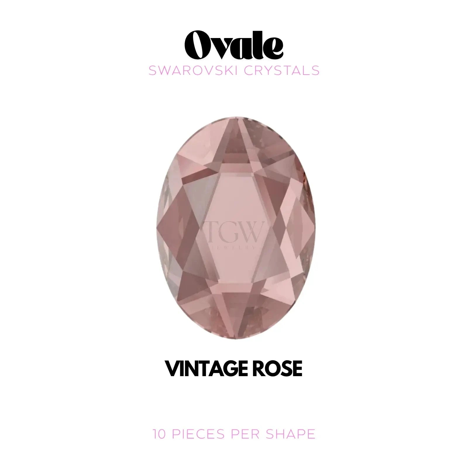 OVALE - SWAROVSKI Tooth Gems World Vintage Rose 