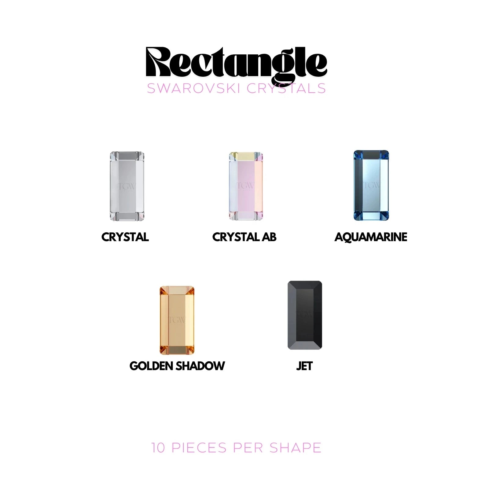 RECTANGLE - SWAROVSKI Tooth Gems World 