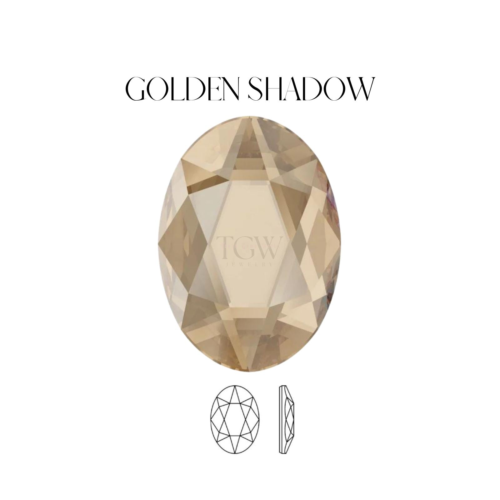 OVALE - SWAROVSKI Tooth Gems World Golden Shadow 