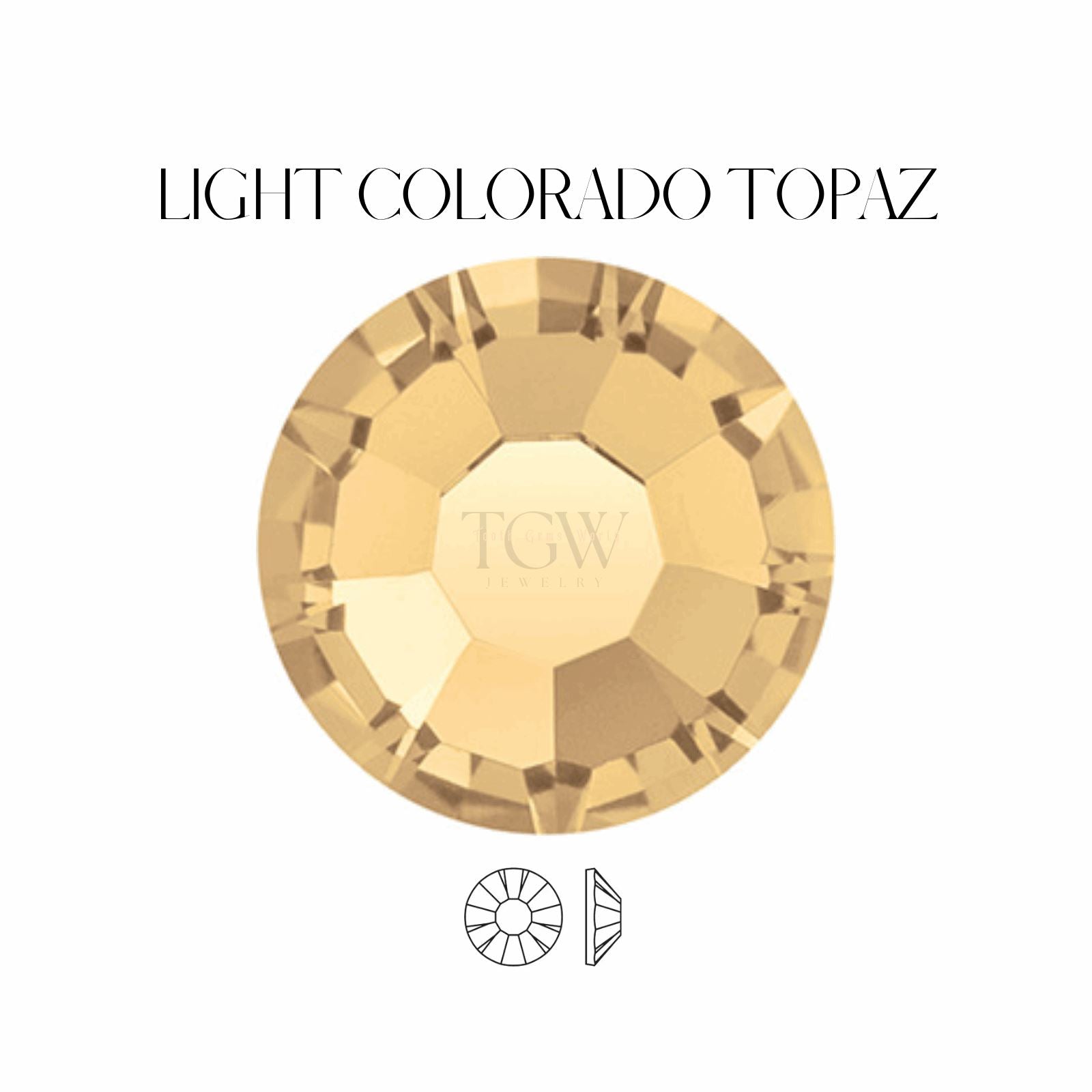 Strass dentaire Preciosa couleur Light Colorado Topaz