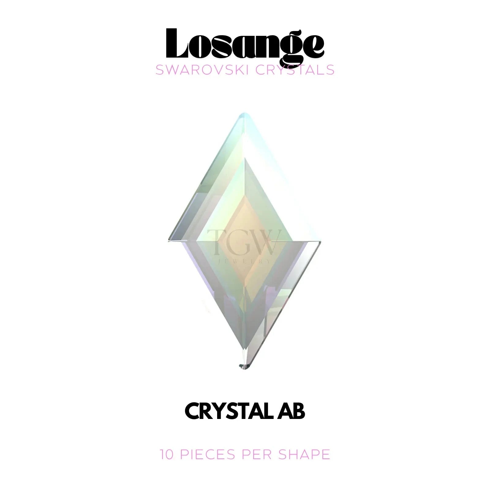 LOSANGE - SWAROVSKI Tooth Gems World Crystal AB 