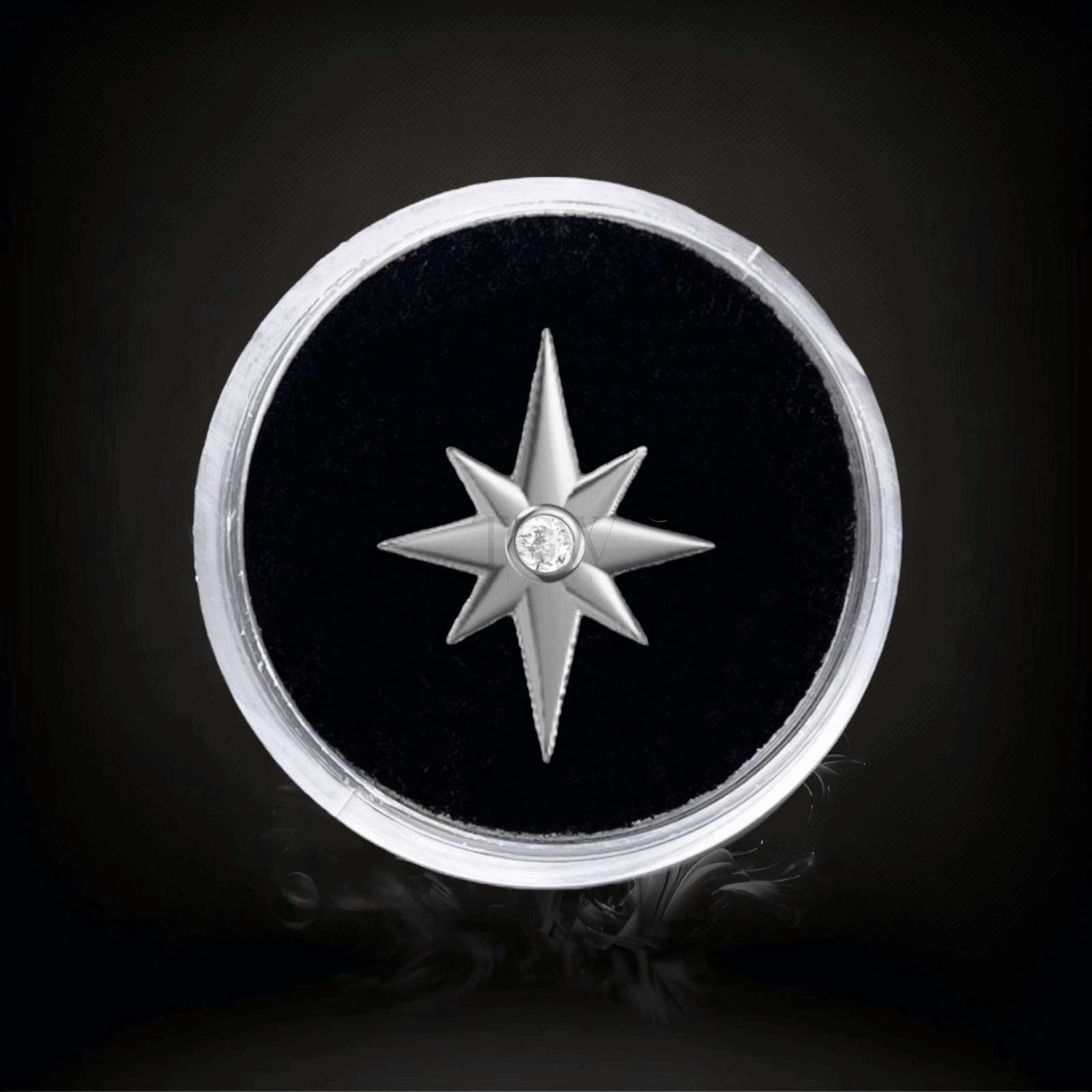 Design : Sparkle Star  Couleur Or jaune Matériel : Or 18 carats   Dimensions : 5mm  Épaisseur ：0.5mm