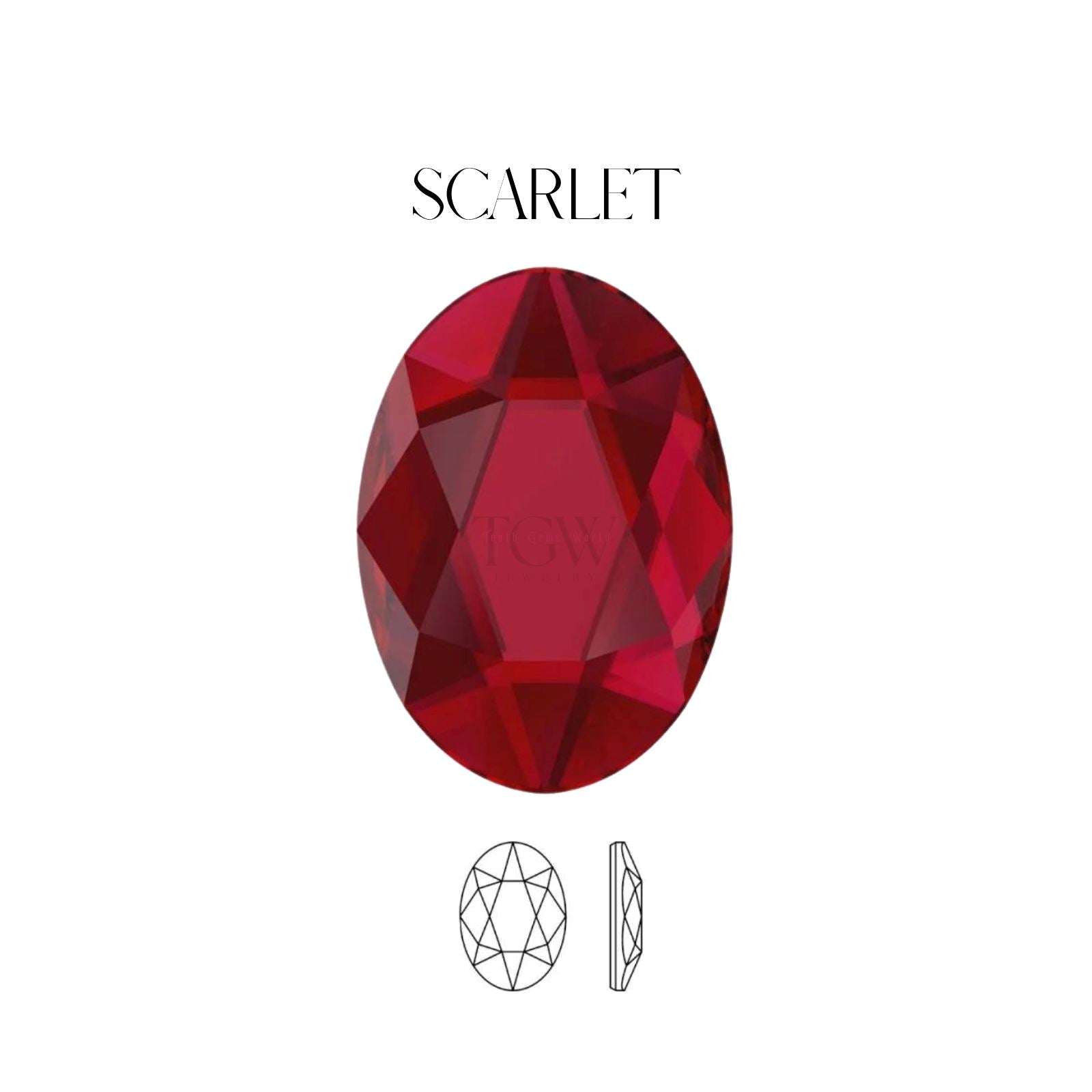 OVALE - SWAROVSKI Tooth Gems World Scarlet 