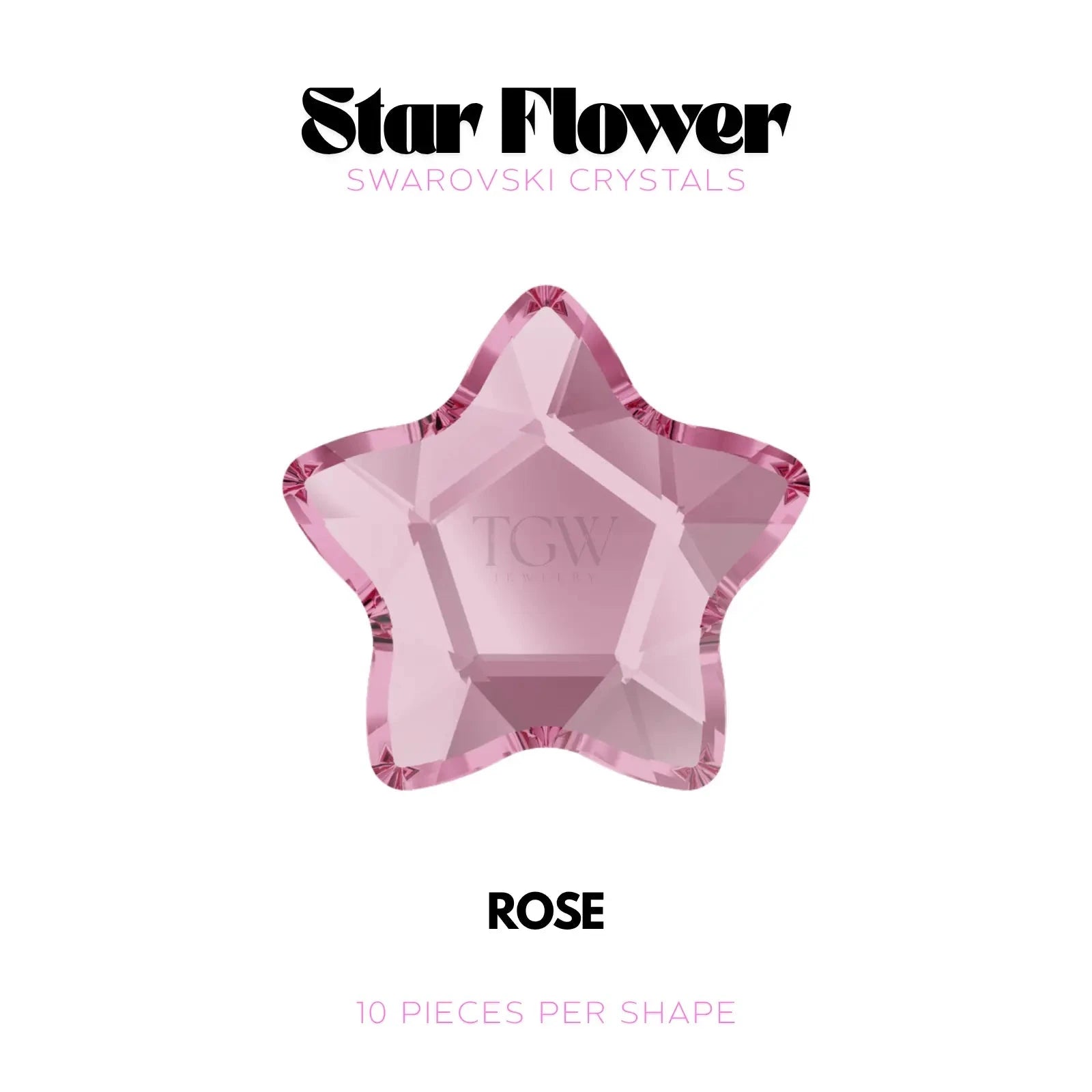 STAR FLOWER - SWAROVSKI Tooth Gems World Rose 