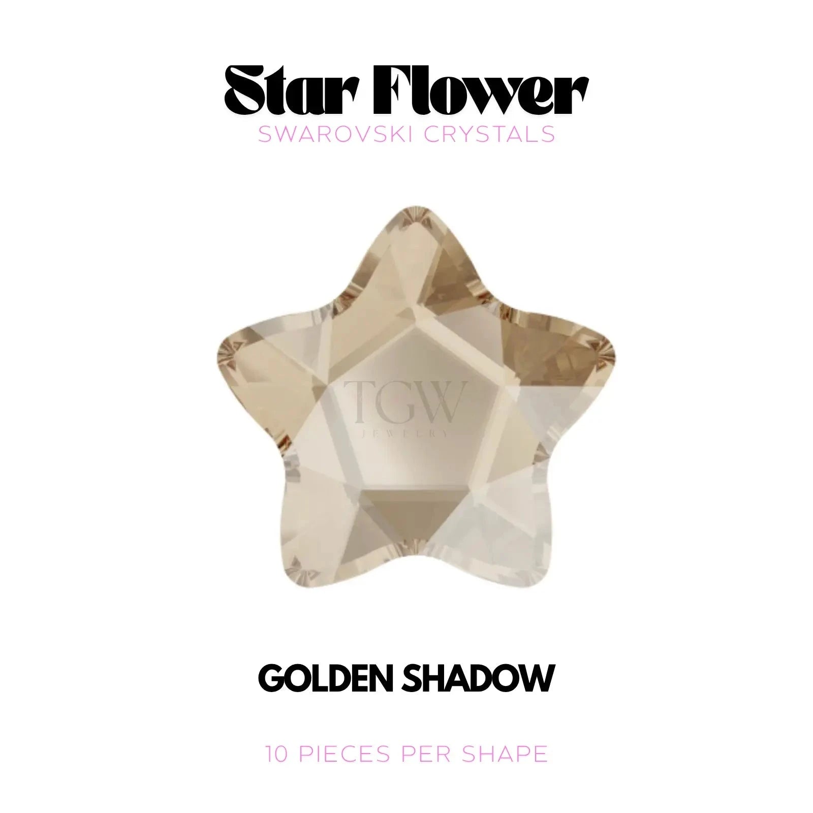 STAR FLOWER - SWAROVSKI Tooth Gems World Golden Shadow 