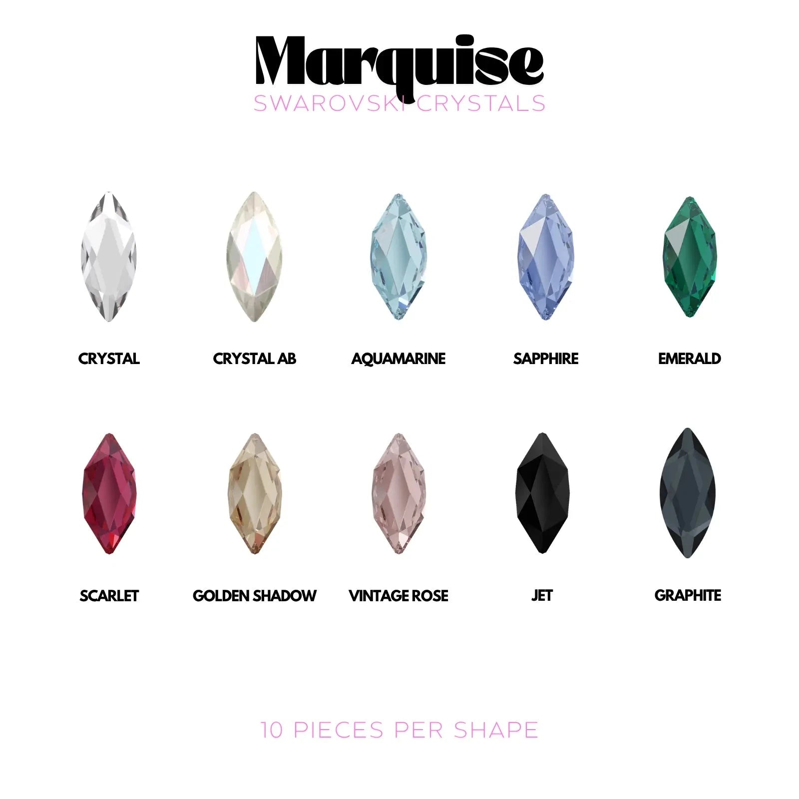MARQUISE - SWAROVSKI STRASS DENTAIRES Tooth Gems World 