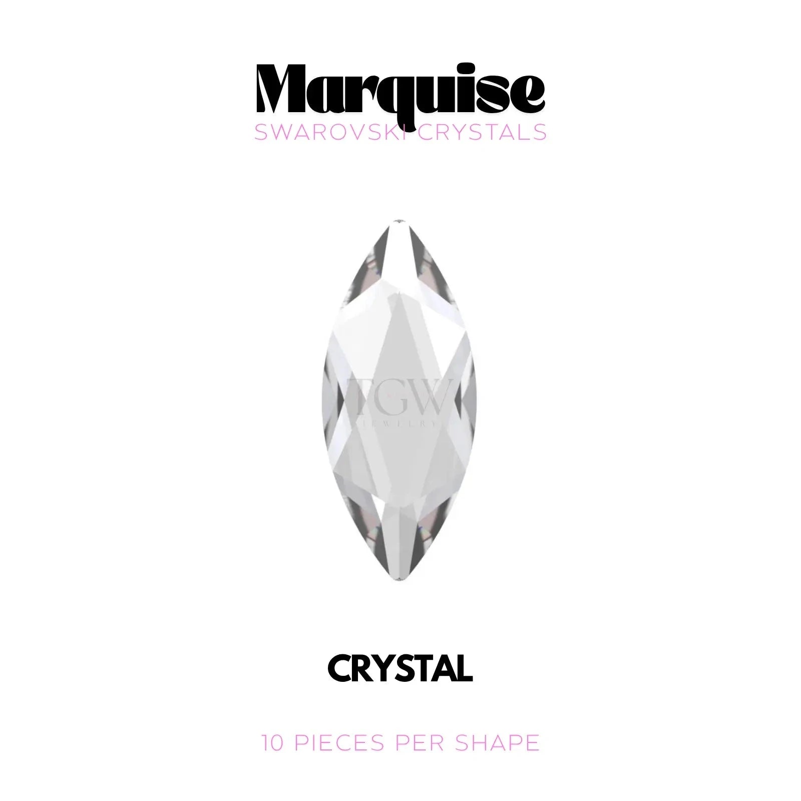 MARQUISE - SWAROVSKI STRASS DENTAIRES Tooth Gems World CRYSTAL 