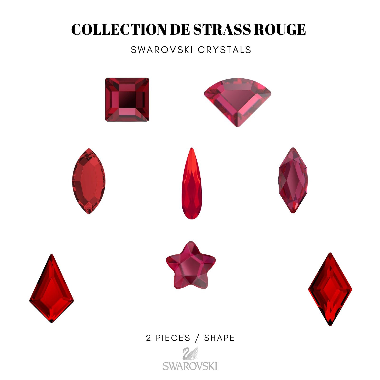 COLLECTION FORMES ROUGES , 2 PIÈCES PAR FORME
