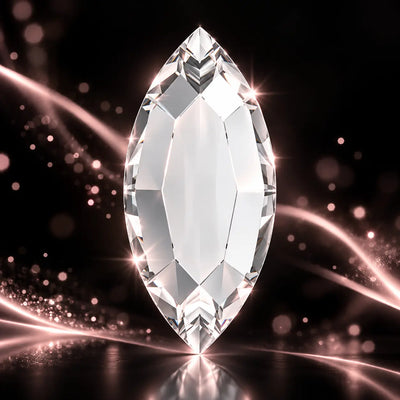 Assortiment de strass dentaires de formes variées.