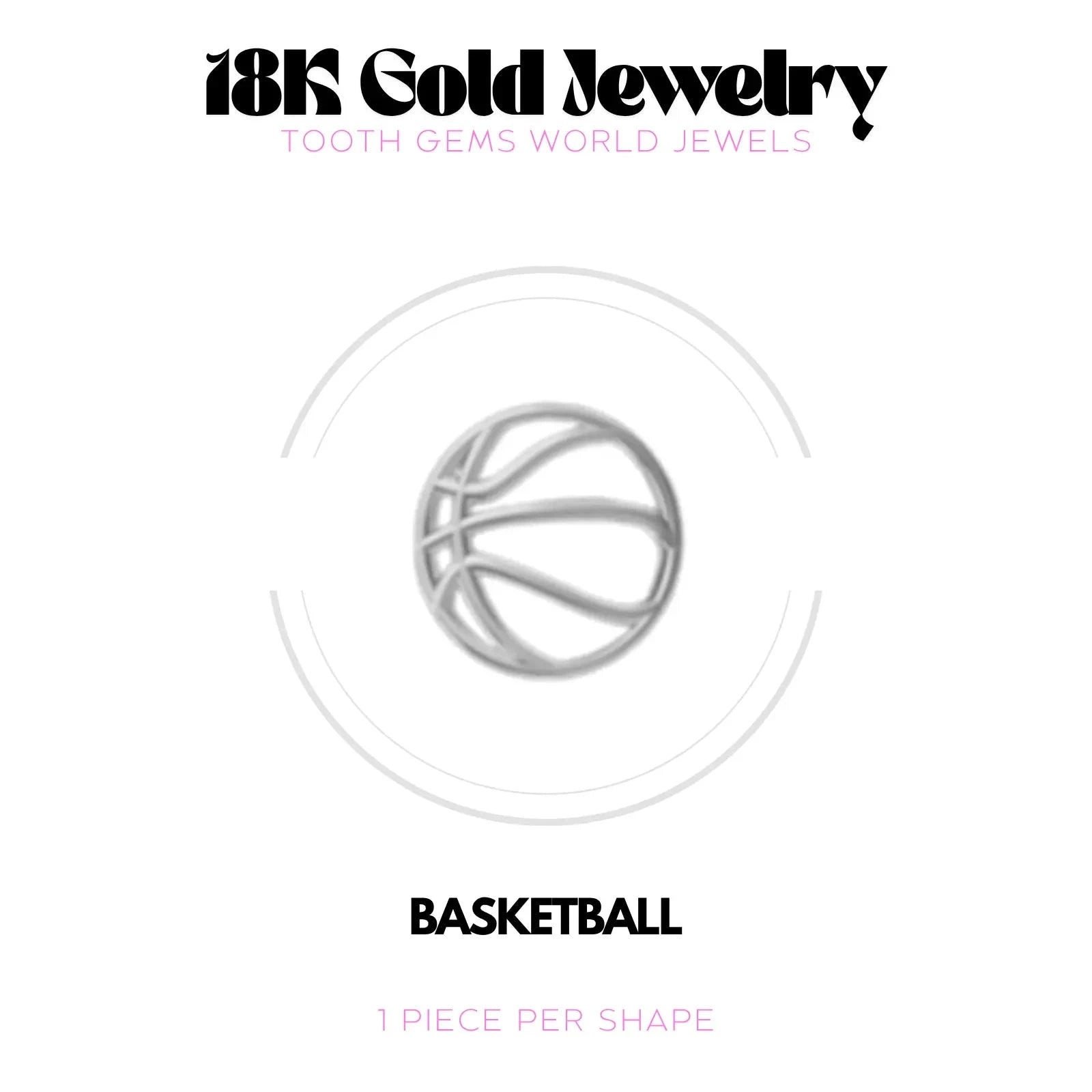 BASKET BALL OR 18K BIJOU EN OR 18K Tooth Gems World 