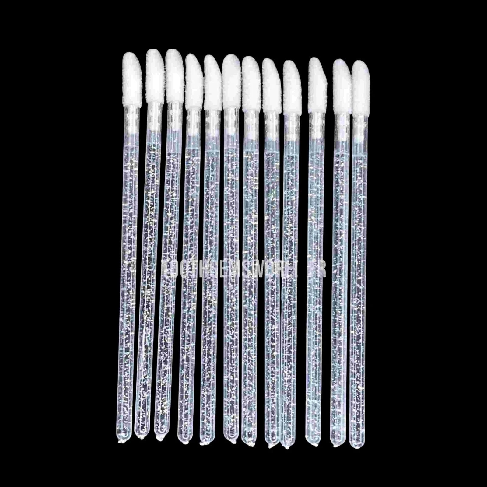 BROSSE À LEVRE À PAILLETTES ACCESSOIRES Tooth Gems World BLANC 