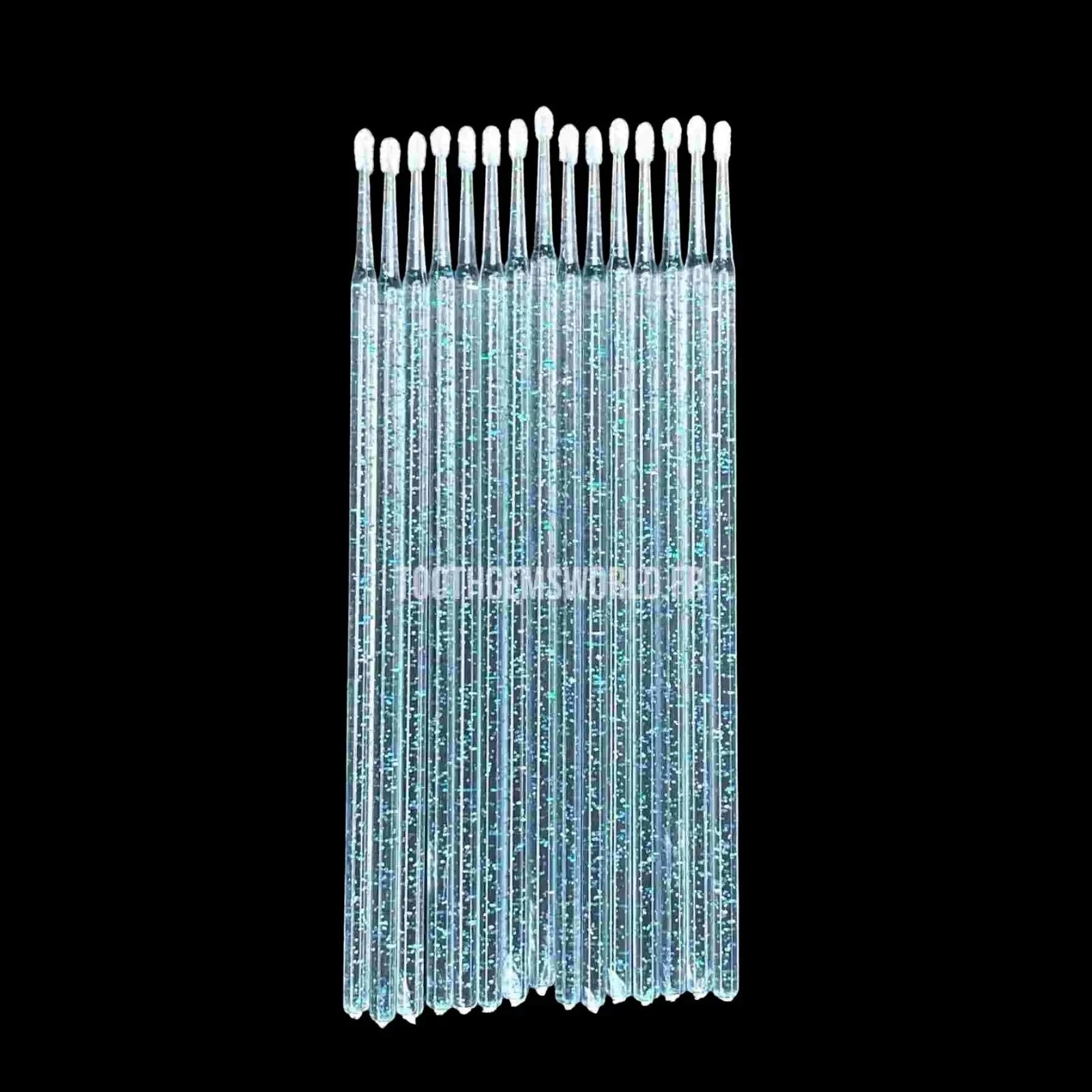BROSSES MICROFIBRES À PAILLETTES accessoire dentaire Tooth Gems World BLEU 