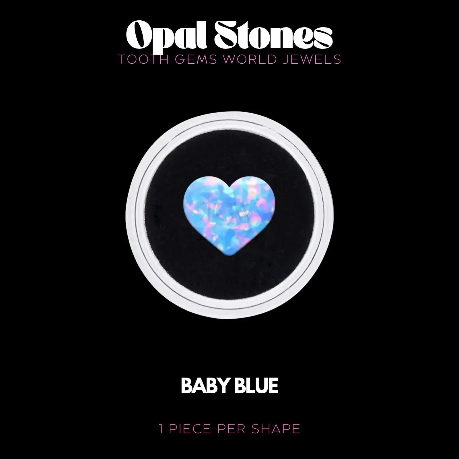 COEUR - OPALE Bijou dentaire opale Tooth Gems World BABY BLUE 