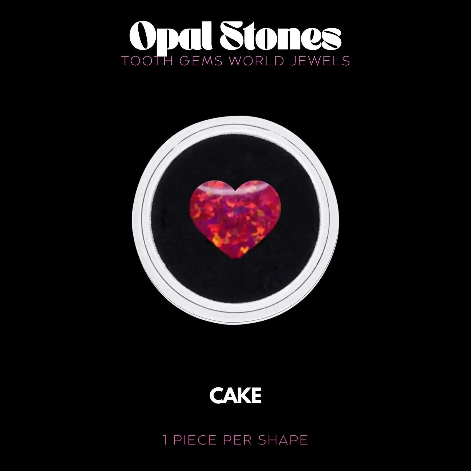 COEUR - OPALE Bijou dentaire opale Tooth Gems World CAKE 