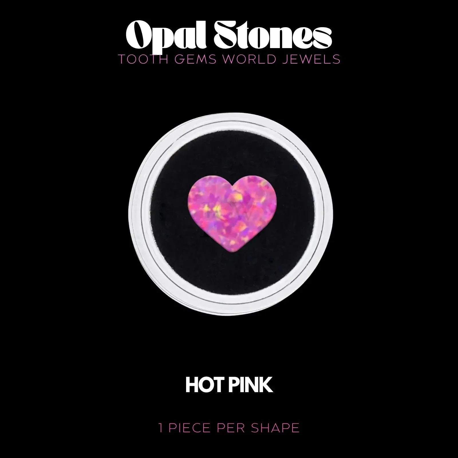 COEUR - OPALE Bijou dentaire opale Tooth Gems World HOT PINK 