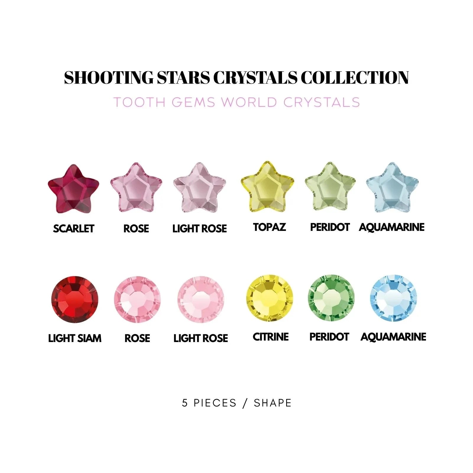 COLLECTION ÉTOILES FILANTES Strass dentaire Tooth Gems World 