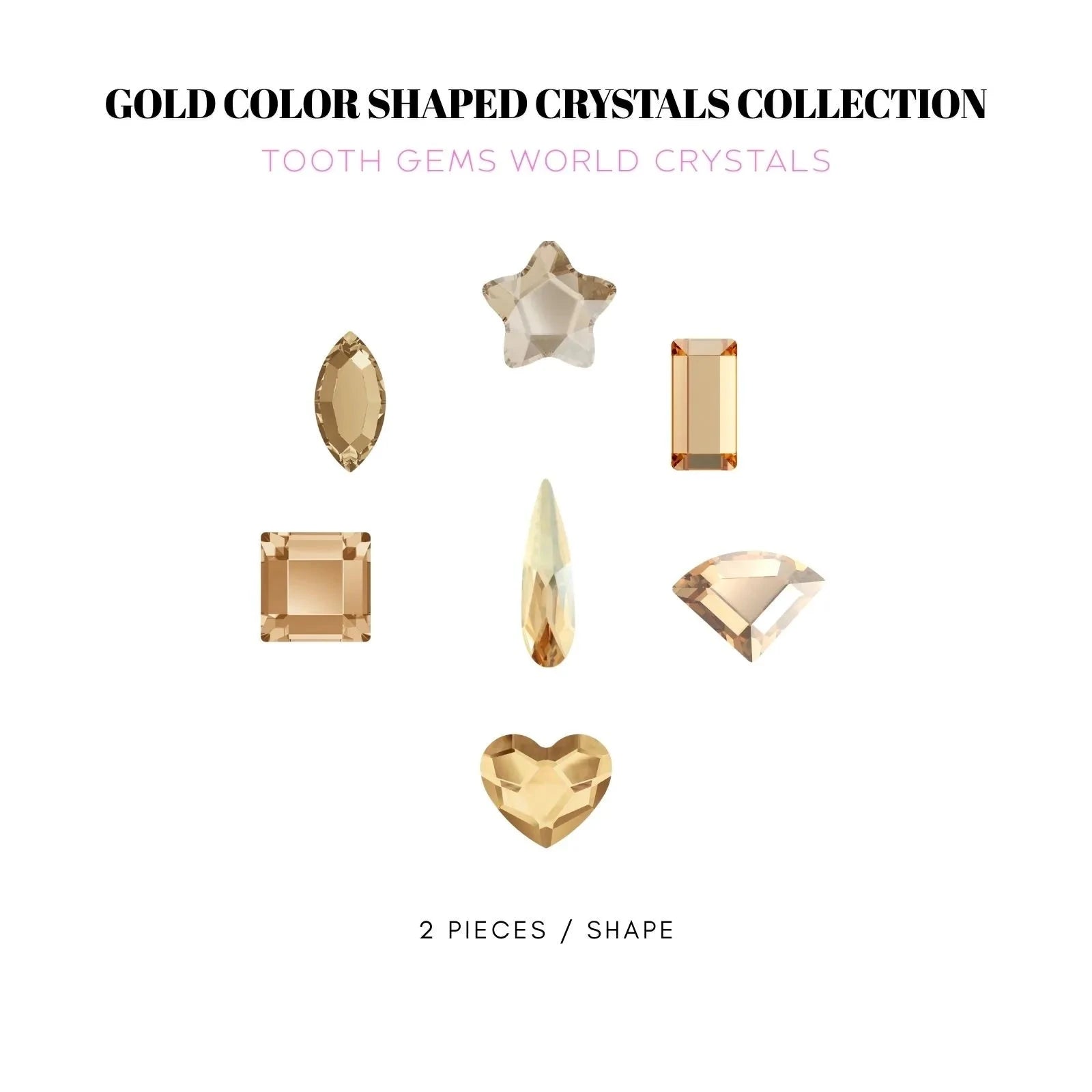 COLLECTION FORMES GOLD Strass dentaire Tooth Gems World 
