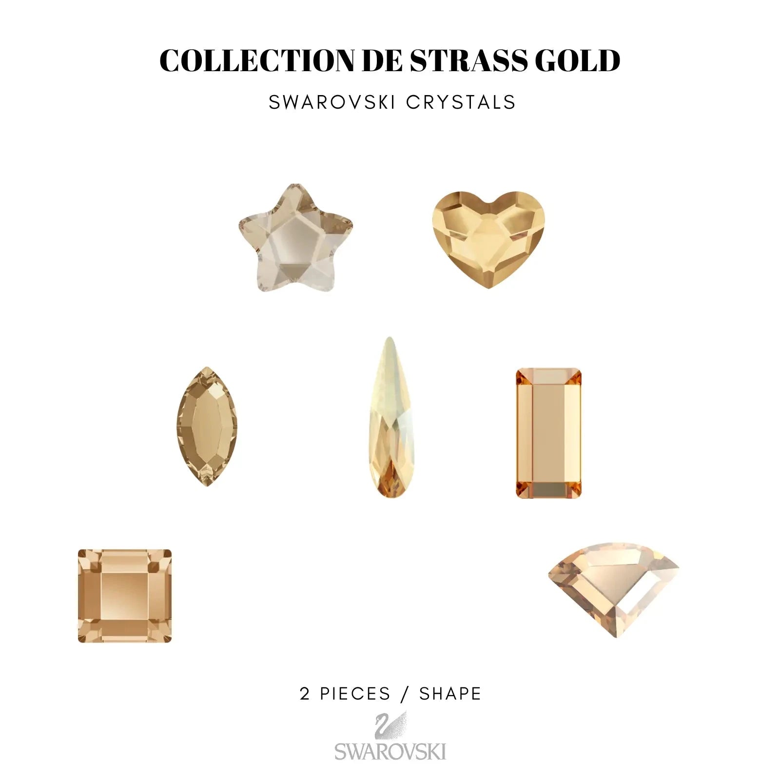 COLLECTION FORMES GOLD - SWAROVSKI STRASS DENTAIRES Tooth Gems World 