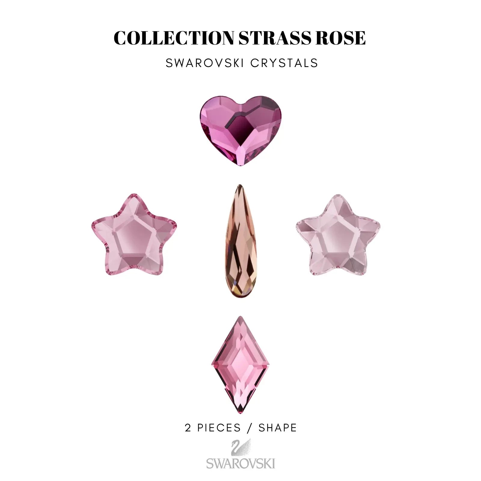 COLLECTION FORMES ROSES - SWAROVSKI STRASS DENTAIRES Tooth Gems World 