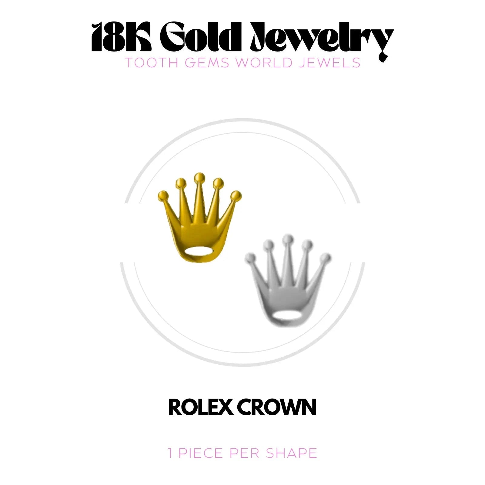 COURONNE ROLEX OR 18K BIJOU EN OR 18K Tooth Gems World 