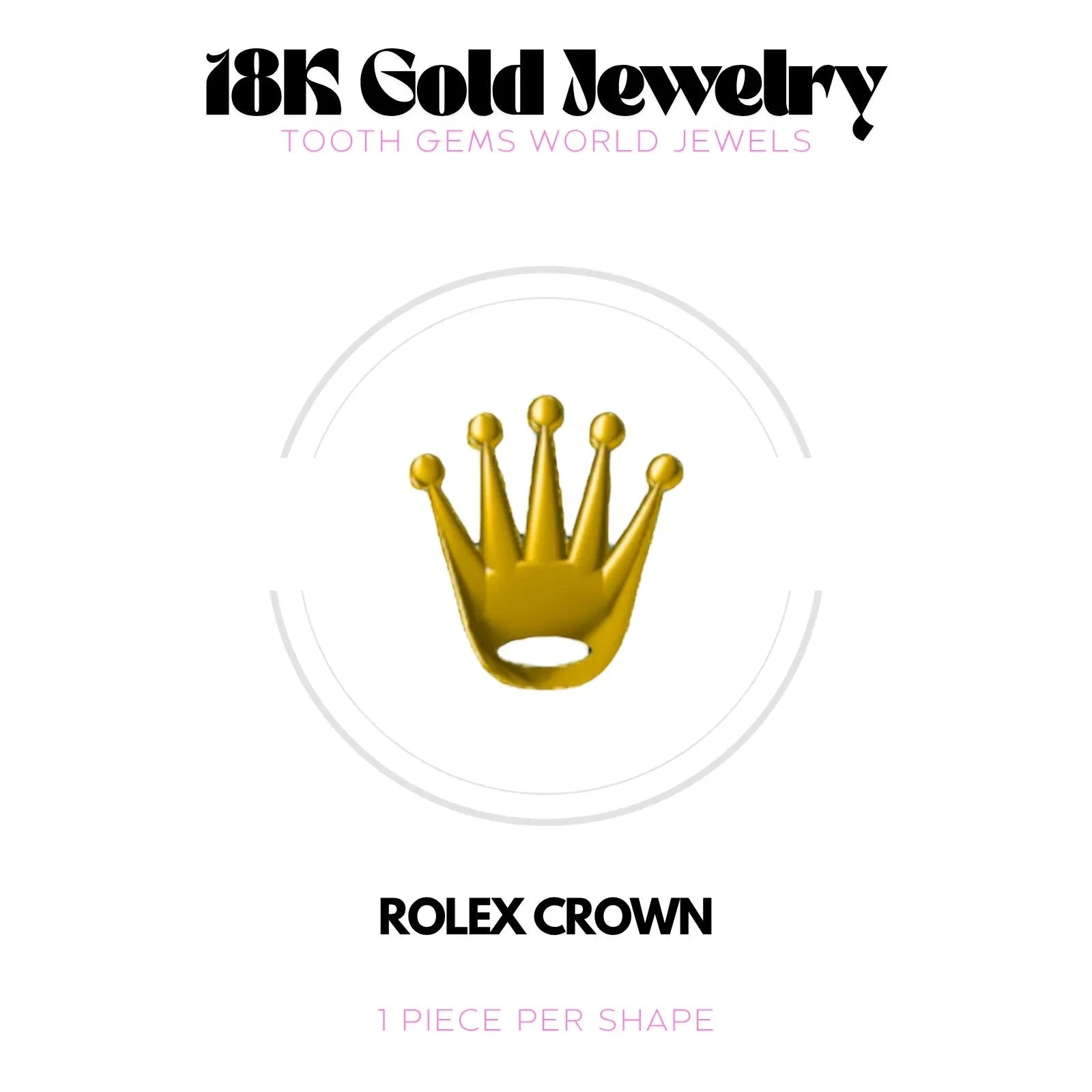 COURONNE ROLEX OR 18K BIJOU EN OR 18K Tooth Gems World 