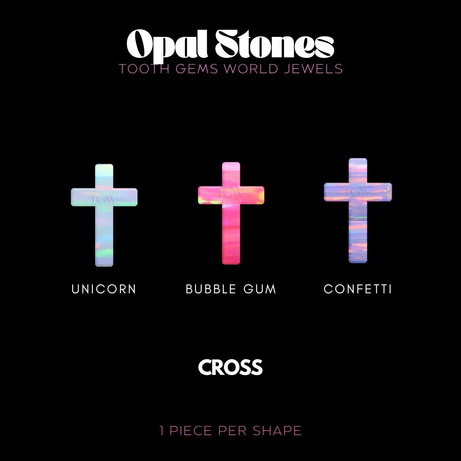 CROIX - OPALE Bijou dentaire opale Tooth Gems World 