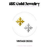 18K gold Vintage Cross tooth gem – Tooth Gems World